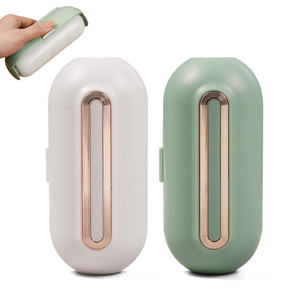 MHwan Lint Roller, Reusable, Pack of 2, Washable, Portable Drum, Extra Wide 14 cm, Durable and Designed for Years of Use, for Clothes Lint, Pet Hair, Dust, Dirt