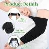 2 Pairs of Tattoo Cover up Sleeves, Forearm Sleeves Forearm Compression Protective Sleeve Arm Sleeve for Women Men view 3