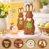 Easter Bunny Chocolate for Easter Gifts - Milk & White Chocolate Happy Bunny Figure 170g with Topline Wooden Decoration. Great Chocolate Gift for Kids Egg Hunt, Chocolate Hampers view 4