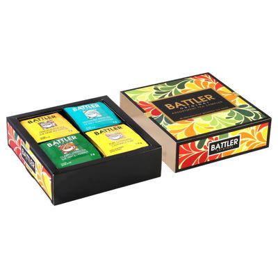 Battler Tea Gift Set - 40 Individually Wrapped Ceylon Black, Green, Peppermint & Chamomile Tea Bags - Mixed Tea Selection Box