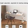 Overbed Table Extendable With Wheels, Height & Length Adjustable Mobile Computer Workstation, Hospital Table On Bed For Twin/Full/Queen/King Size Bed Frame view 4