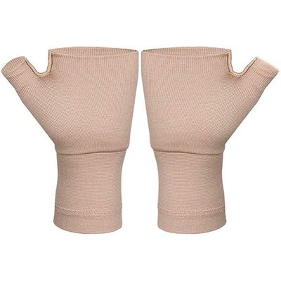 2Pcs Compression Wrist &Thumb Support High Elastic Wrist Brace Hand Supports Breathable Soft Thumb Wrist Sleeves Tennis Cycling Gloves Guard for Women Men Arthritis, Joint Pain, Tendonitis, Sprain