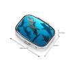 Hammerhead Sharks Pill Box 2 Compartment Square Portable Pill Case for Pocket or Purse Small Weekly Medicine Planner Travel Pillbox with Mirror Decorative Metal Vitamin Holder Gifts view 4