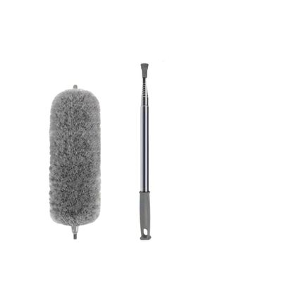 NJIEzhao Extra-Long Retractable Duster with Bendable Head Washable Dust Brush for Ceilings Fans Furniture Car Reusable Cleaning Tool Erextendable Duster