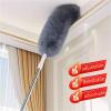 NJIEzhao Extra-Long Retractable Duster with Bendable Head Washable Dust Brush for Ceilings Fans Furniture Car Reusable Cleaning Tool Erextendable Duster view 2