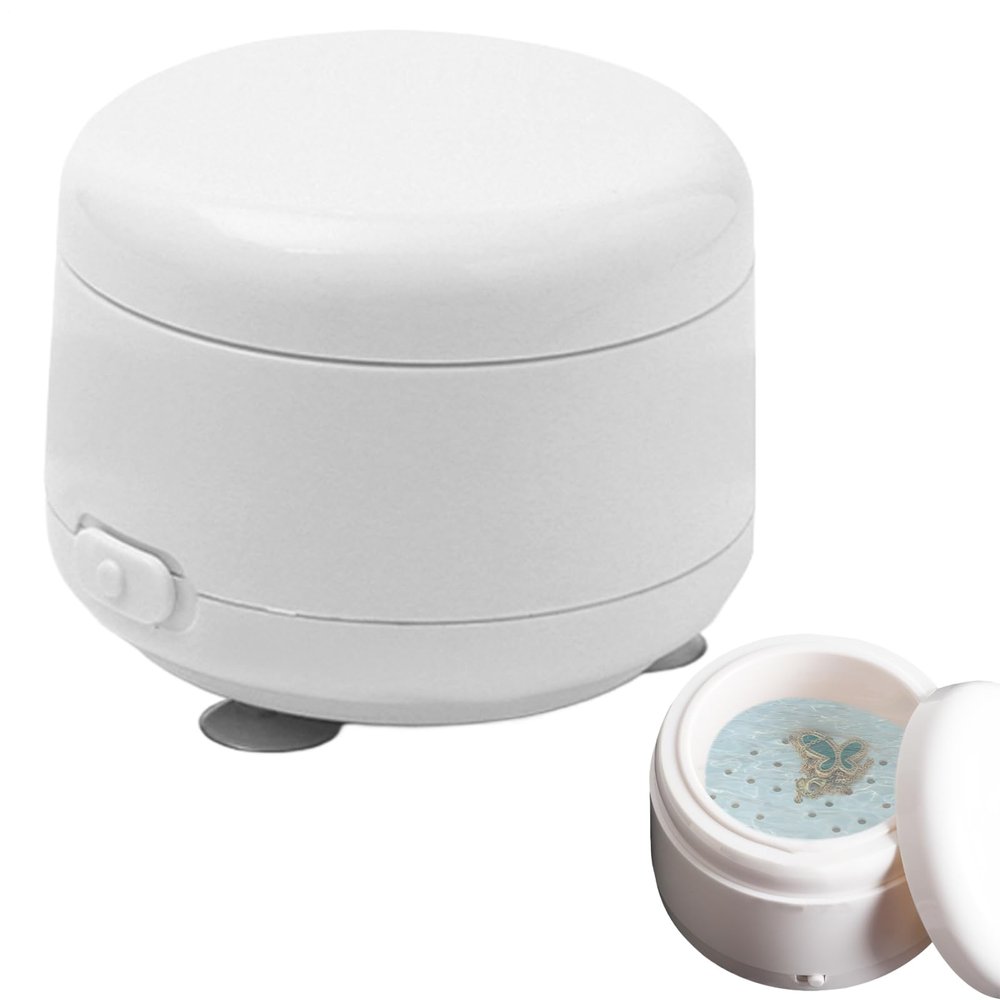 Jewelry Cleaning Machine - Household Jewelry Retainer Machine | Leakproof Design Deep Cleaning Tool for Necklaces, Glasses, Bracelets, Dentures, Shavers, Earrings