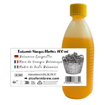 Balsamic Vinegar Starter 100 ml - Natural Mother Culture - Up to 50 L Homemade Grape Vinegar