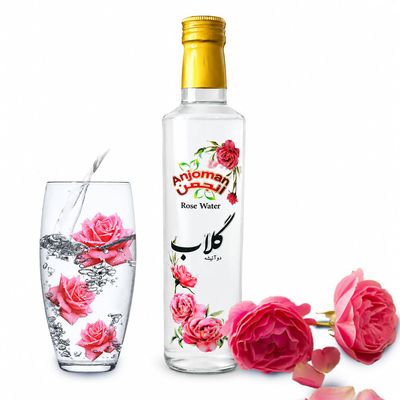 Anjoman Premium Rose Water - 500ml, Pure & Natural Food Grade Distilled Rosewater for Cooking & Skin Care, Antioxidant Rich Face Toner