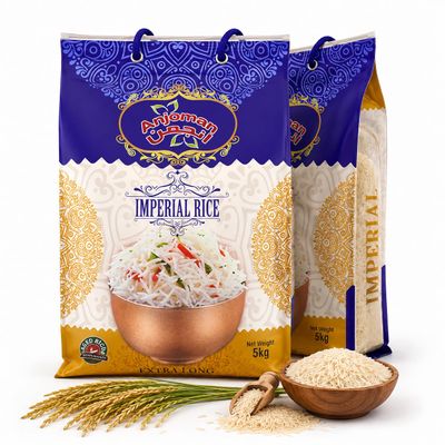 Anjoman Imperial Basmati Rice - 10 Kg | Long Grain Healthy Traditional Basmati Rice for Non-Sticky & Fluffy Everyday Biryani, Pilaf, Meals & Side Dishes