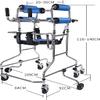 Upright Walker for Seniors | Portable Rehabilitation Walker for Disabled Adults | Hemiplegia Standing Frame with Seat | Height Adjustable 150-180 cm view 2