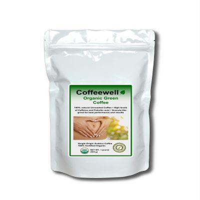 Coffeewell Organic Green Coffee (1lb) - Enema Coffee, Original Gerson Formula for Therapy, Detox & Cleanse - GMP certified, Lab Tested
