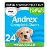 Andrex Complete Clean Toilet Roll - 24 Mega Toilet Rolls (=36 Standard Toilet Rolls), 2-Ply, Bulk Buy, Now Even Softer, FSC Certified, Endorsed as a Which? Best Buy view 1