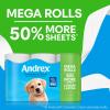 Andrex Complete Clean Toilet Roll - 24 Mega Toilet Rolls (=36 Standard Toilet Rolls), 2-Ply, Bulk Buy, Now Even Softer, FSC Certified, Endorsed as a Which? Best Buy view 2