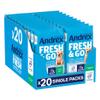 Andrex FRESH & GO Hygiene Travel Toilet Wipes Odour Control Moist Toilet Tissue (20 packs x 12 sheets) view 1