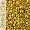 130g Edible Pearls for Cake Decorating, Gold Cake Sprinkles, Pearl Sprinkles, Edible Sugar Balls Mix for Cupcake Topper Baking Decorations On Baby Shower Birthday Wedding Christenings & Parties view 2