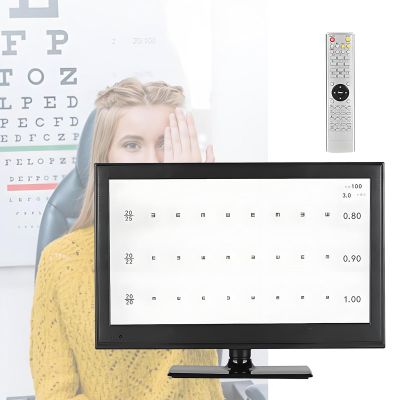 18,5"/21,5" Screen Vision Chart Digital Visual Acuity Chart Eye Charts Optometry Tester Projector Ophthalmic LCD Optical Tester Monitor with Remote,for Hospitals and Optical Shops,21.5-inch