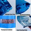 100Pcs Mylar Bags for Food Storage with Frosted Window Metallic Mylar Aluminum Foil Sealable Bags Stand Up with Ziplock, Heat Sealing Bags, for Dehydrated Vegetables, Grains,Green,16x24cm(6. view 2