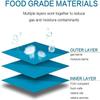 100Pcs Mylar Bags for Food Storage with Frosted Window Metallic Mylar Aluminum Foil Sealable Bags Stand Up with Ziplock, Heat Sealing Bags, for Dehydrated Vegetables, Grains,Green,16x24cm(6. view 3