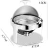 Stainless Steel Round Chafing Dish Buffet Dish, 6L Food Warmers Electric, Round Chafing Dishes For Buffet With Fuel Holders And Pan, For Wedding, Parties, Banquet, Events, Graduation view 2