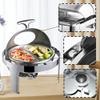 Stainless Steel Round Chafing Dish Buffet Dish, 6L Food Warmers Electric, Round Chafing Dishes For Buffet With Fuel Holders And Pan, For Wedding, Parties, Banquet, Events, Graduation view 4