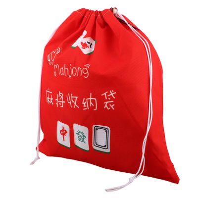 KOCKSHION Large Cotton Mahjong Storage Bag with Drawstring High Capacity Travel Organizer for Casual Gatherings