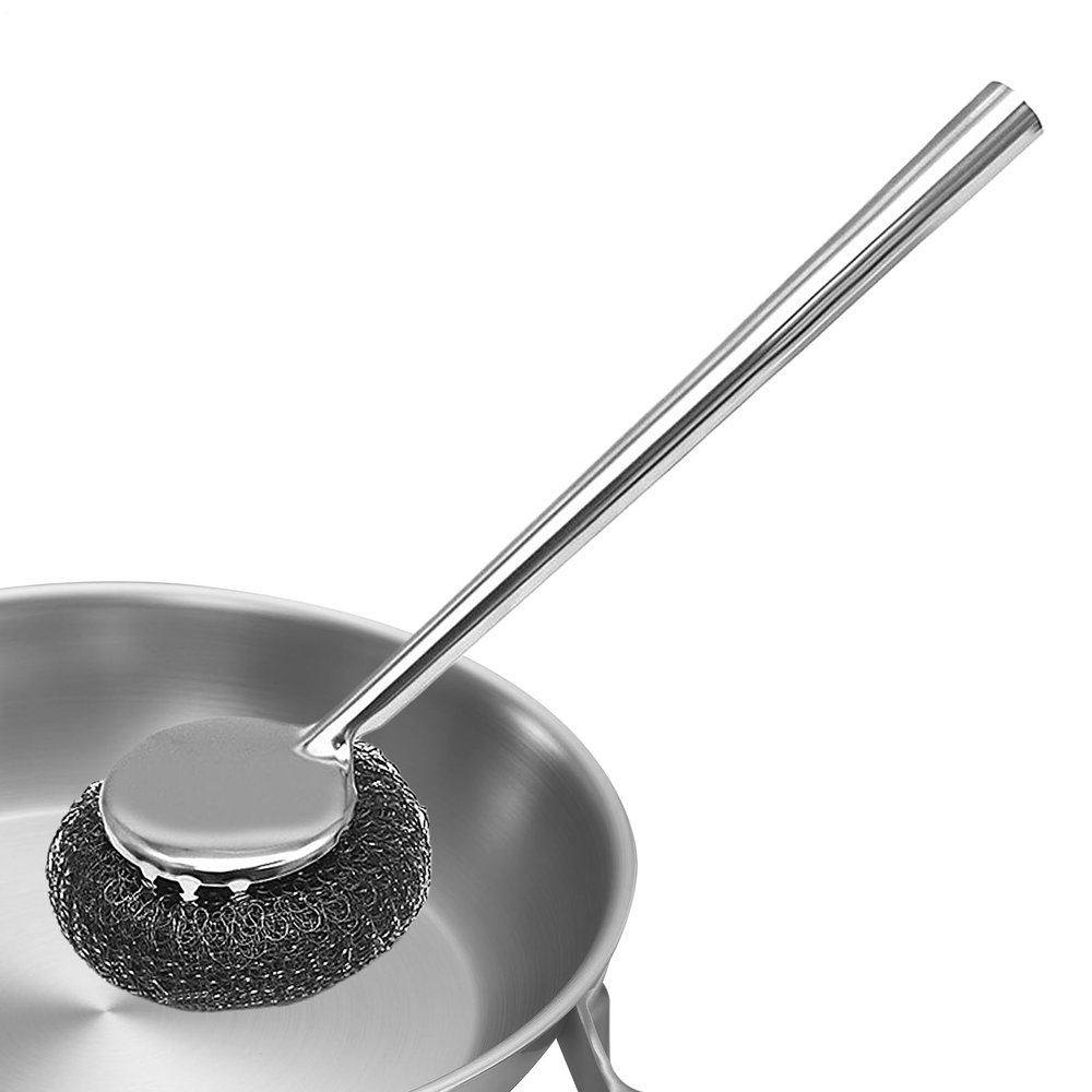 Stainless Steel Cleaner for Pots and Pans Ergonomic Grip Multipurpose Steel