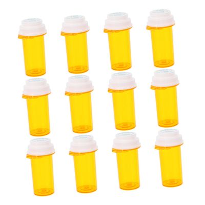 CALLARON 12pcs Tablet Bottles, Pp Reusable Pill Container Travel Case, Easy to Clean Medication Storage Box the Go Use, Portable Small Vials for Storing Small Items