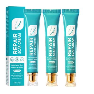 Scar Cream for Men and Women, Scar Cream Advanced Scar Gel Cream for Surgical Scars, Stretch Mark Removal Cream for Dark Marks Body, Trauma Scars, Scald, Hyperpigmentation & All Types of Scar (3pcs)