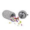 Compact Rhinestones Pills Case Aluminum Storage Keychain Pills Holder for Travel and Daily Use view 3