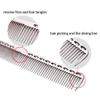 10 set 4pack/lot Ergonomic Handle For More Comfortable Hair Combing Experience More Comfortable To Hold Metal Hair Cutting Comb, Bright silver view 4