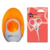 Katsy Style Baby Care Essentials Combo Safety Baby Scissors with Rounded Tips + Groegg Digital Nursery Thermometer with Nightlight USB Powered, Color Changing Glow, LED Display view 1