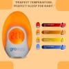 Katsy Style Baby Care Essentials Combo Safety Baby Scissors with Rounded Tips + Groegg Digital Nursery Thermometer with Nightlight USB Powered, Color Changing Glow, LED Display view 3