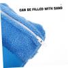 MOBUTOFU Sand Remover Mitt 2pcs, Coral Velvet Beach Sand Removal Bags with Brush, Broad Coverage for Vacation Camping, Blue view 3