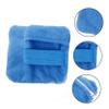 MOBUTOFU Sand Remover Mitt 2pcs, Coral Velvet Beach Sand Removal Bags with Brush, Broad Coverage for Vacation Camping, Blue view 4