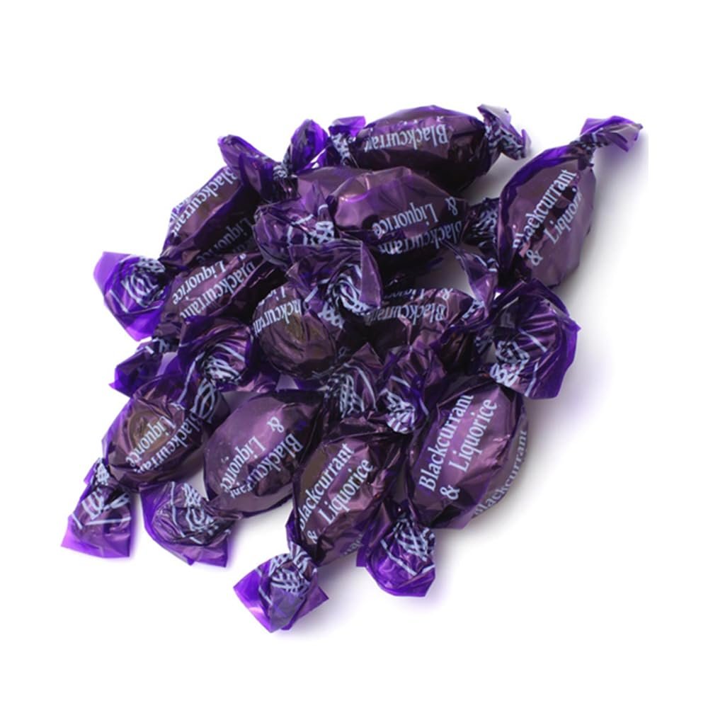 Brayys Blackcurrant & Liquorice,Cherry Drops,Old Fashioned Clove Drops Wrapped Boiled Sweets (500g, Blackcurrant & Liquorice)
