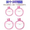Men's Positive and Negative Honeycomb Breathable Cage, Men's Flat Mini Inverted Device with 3 Different Size Rings (Pink, Positive) view 4