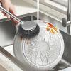 yakermur Stainless Steel Cleaner for Pots and Pans, Steel Scrubber, Ergonomic Handle, Multi-Purpose Steel Wool Bowl Scrubber, Portable Scrubbing Pads for Home Kitchens, Bathrooms, Outdoor Scenes view 2