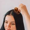 Rukjmqi Scalp Massager Wood | Sandalwood Multifunctional Hair Brush - Natural Brush 28-Tooth for Hair Care, Portable Body Massage Tool view 2