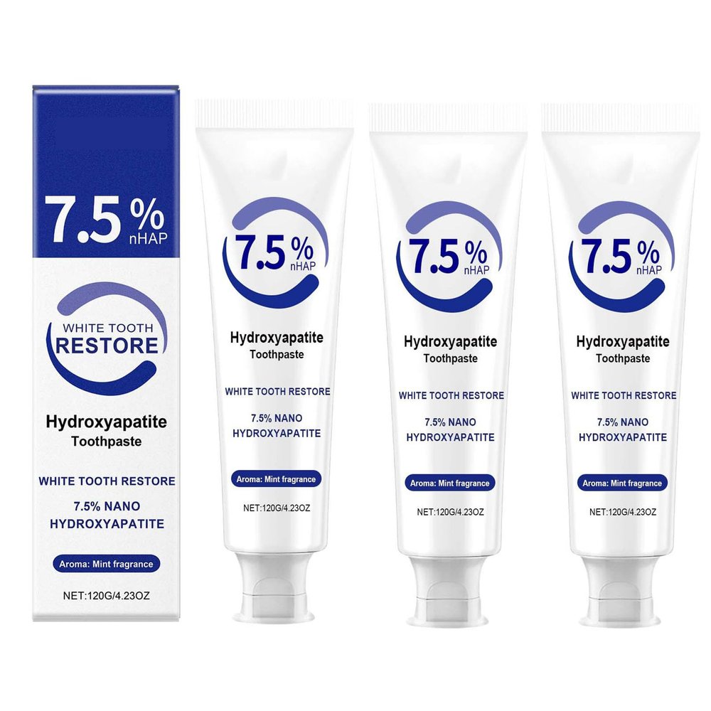 4.23ozhydroxyapatite, for Sensitive Teeth,Enamel Protection and Tooth, Daily Protection Hydroxyapatite Toothpastes for Enamel Protection and Tooth strengthening (3PCS)