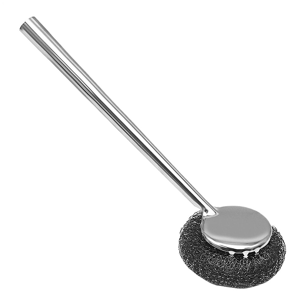 Stainless Steel Cleaner for Pots and Pans, Steel Scrubber - Removable Stainless Steel Pan with Ergonomic Handle, Portable Cleaner for Pots, Cookers, Tableware, Washbasin, Range Hood