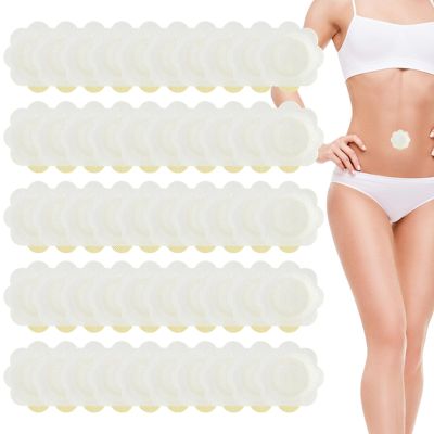 50-Pack Castor Oil Navel Patches for Enhanced Absorption - Disposable, No-Wash Compress Pads, Breathable and Leak-Proof Design, 6cm, Oil Not Included