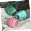 FRCOLOR Laundry Washing Balls Set Random Color 3pcs TPE Hair Remover Function Gentle on Clothes and Washer for Washing Machine Use Suitable for Clothes and Pet Hair Laundry view 4