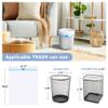 132 Count-Small Trash Bags, 4 Gallon Trash Bag Drawstring, Pure White Bathroom Garbage BagsTear-Free Garbage Bags Plastic Wastebasket Liners for Toilet Home Office and Bedroom view 2