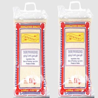 Shankar Ponni Boiled Rice, High in Fibre, Gluten Free Rice, Low In Cholesterol, 5 Kg (Pack of 2)