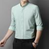 MQMYJSP Men's Long Sleeve Business Casual Shirt Blue Dress Shirt Middle-Aged Men Spring Autumn C659 Blue L view 2