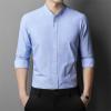 MQMYJSP Men's Long Sleeve Business Casual Shirt Blue Dress Shirt Middle-Aged Men Spring Autumn C659 Blue L view 3