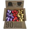90 NAKED COFFEE Aluminium Coffee Pods Compatible with the Nespresso Original Sysytem - Variety Pack 10-45 NOIR : 45 SILVER - Extra Value Pack - We save on packaging so you save on the coffee view 1