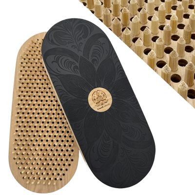 Bodhi Board Sadhu Board Nail Board for Feet Foot Yoga Meditation Wood for Acupressure Acupuncture Relaxation Mental Health Massage Nail Board