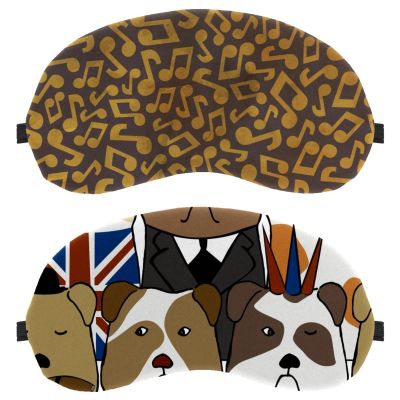 Eslifey 2 Pack Sleep Eye Mask, English Bulldog Blindfolds Sleeping Mask, Eye Shade Cover for Men Women Plane Travel