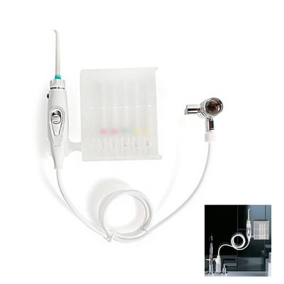 Water Flosser Dental Irrigator Tap Oral Irrigator No Batteries and No Electricity for Oral Cleaning and Braces Care(White 2)